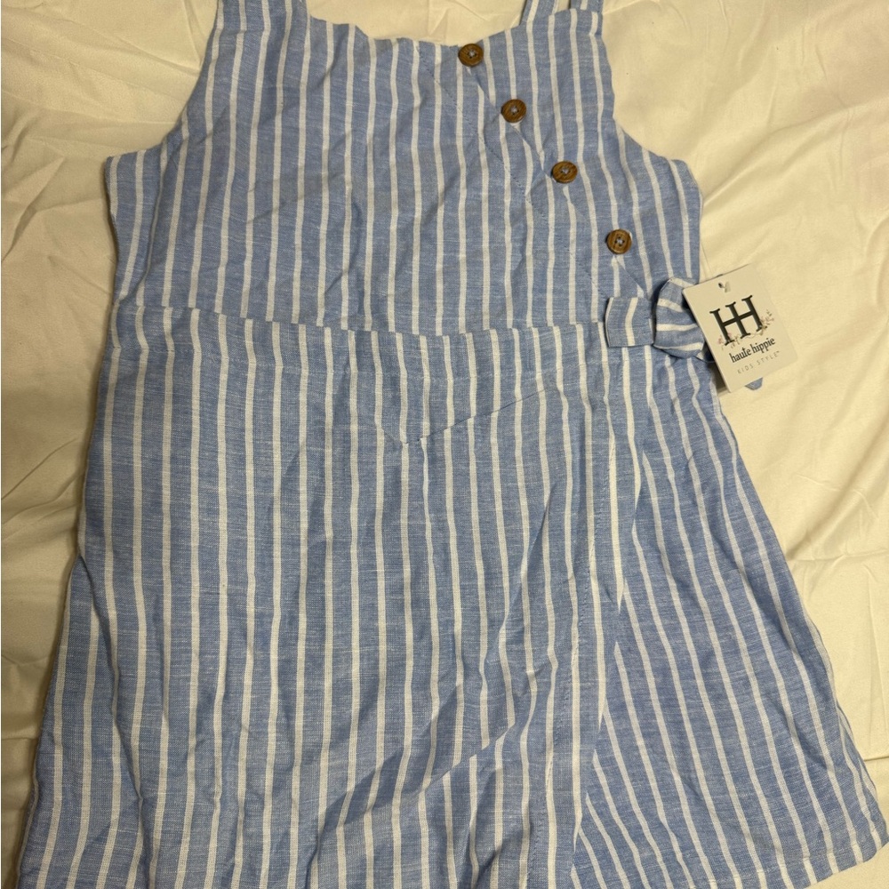 Haute Hippie Blue and Cream Striped Dress
